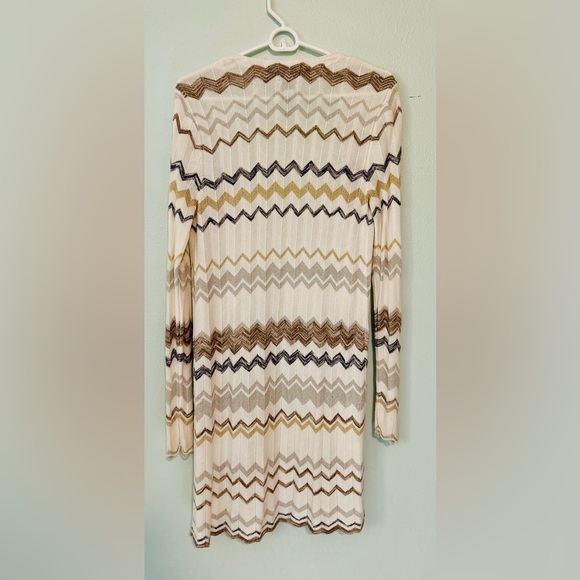 Chico's Multicolor Chevron Open Long Cardigan - Picture 3 of 5